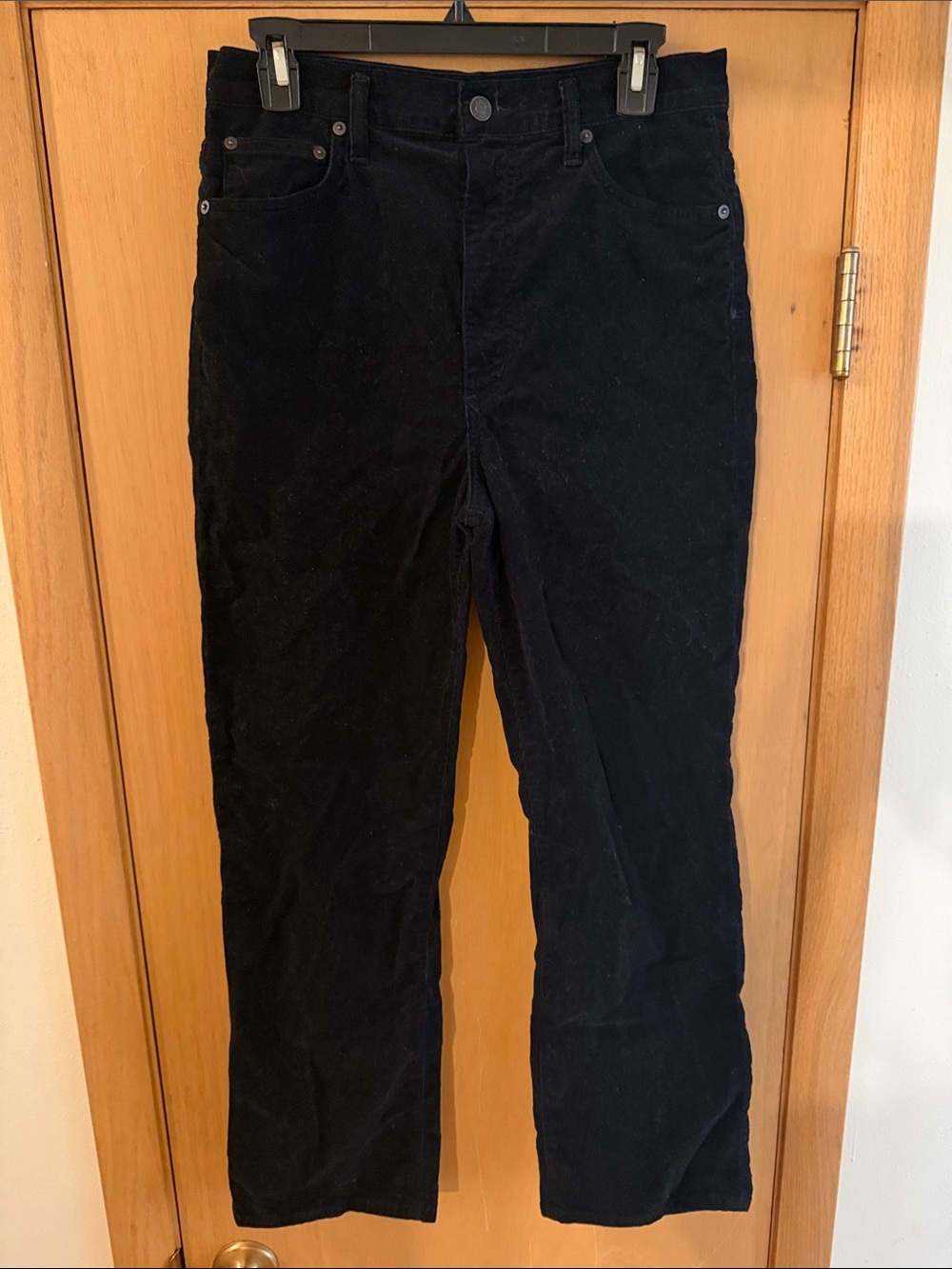Agolde Women’s Corduroy Straight Leg Pants Black Size 29